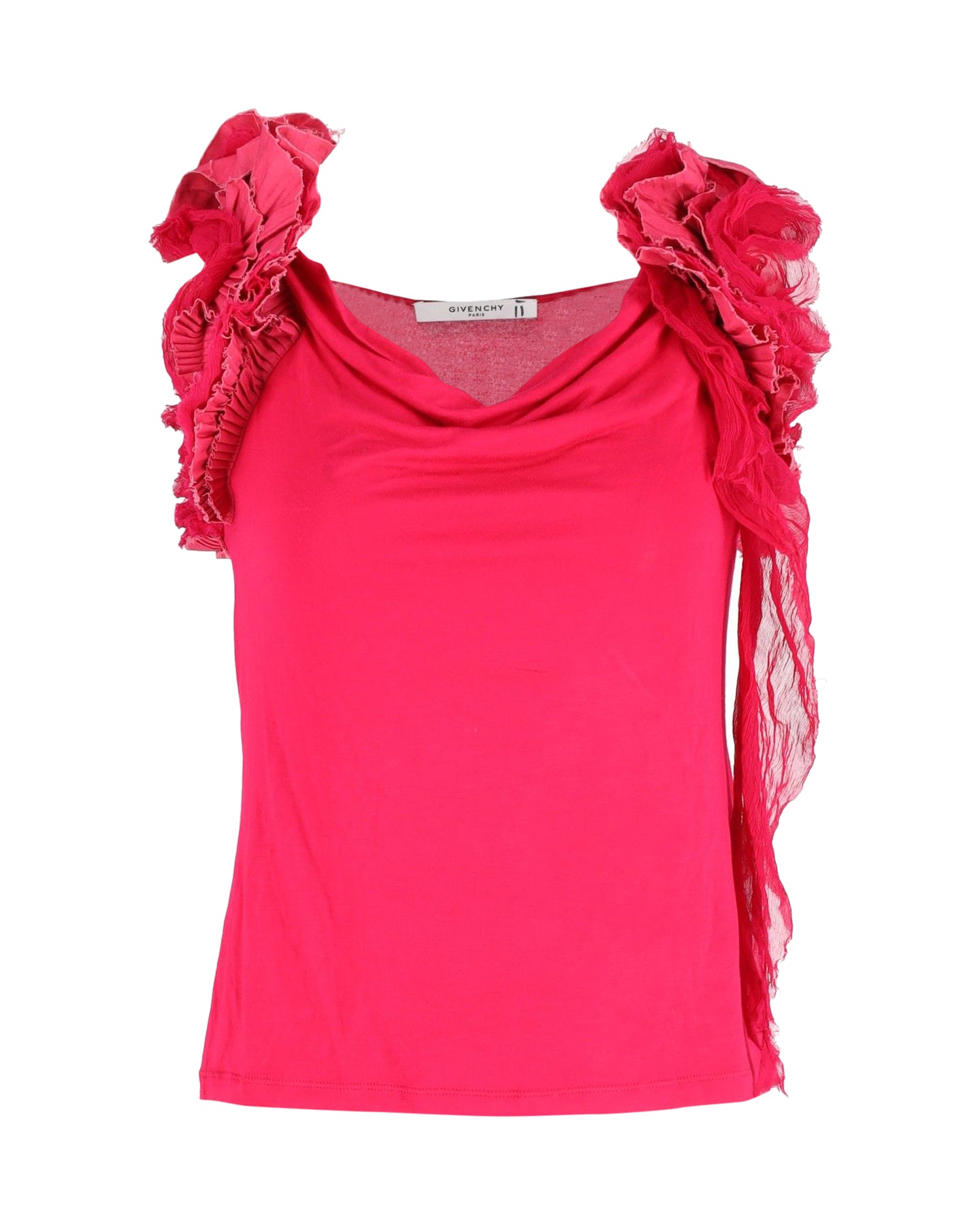 Givenchy Top mit Rüschenärmeln aus rosa Viskose