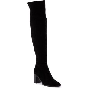 Begabte Wildleder Reißverschluss Leder Overknee Stiefel