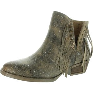 Fringe Stiefeletten aus Leder