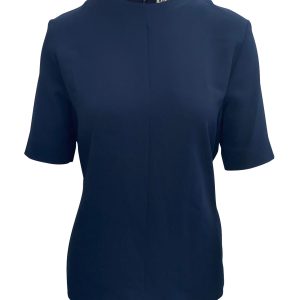 Balenciaga marine blau hinter Knoten Bluse 7748621172796