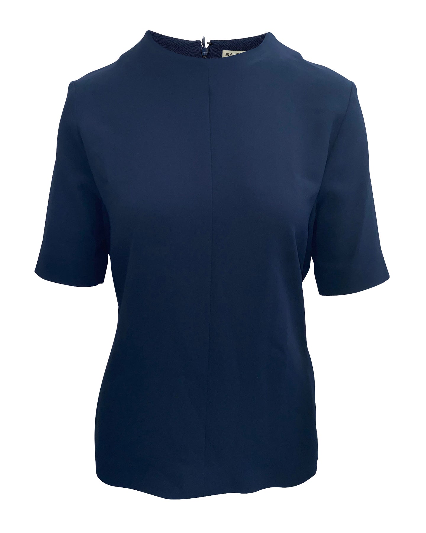 Balenciaga Dunkelblaue Rear Knot Bluse