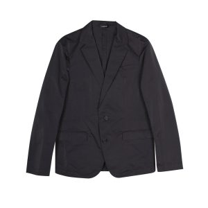 Jil Sander Tailored Single Breasted Blazer aus schwarzem Polyester 7748633657404