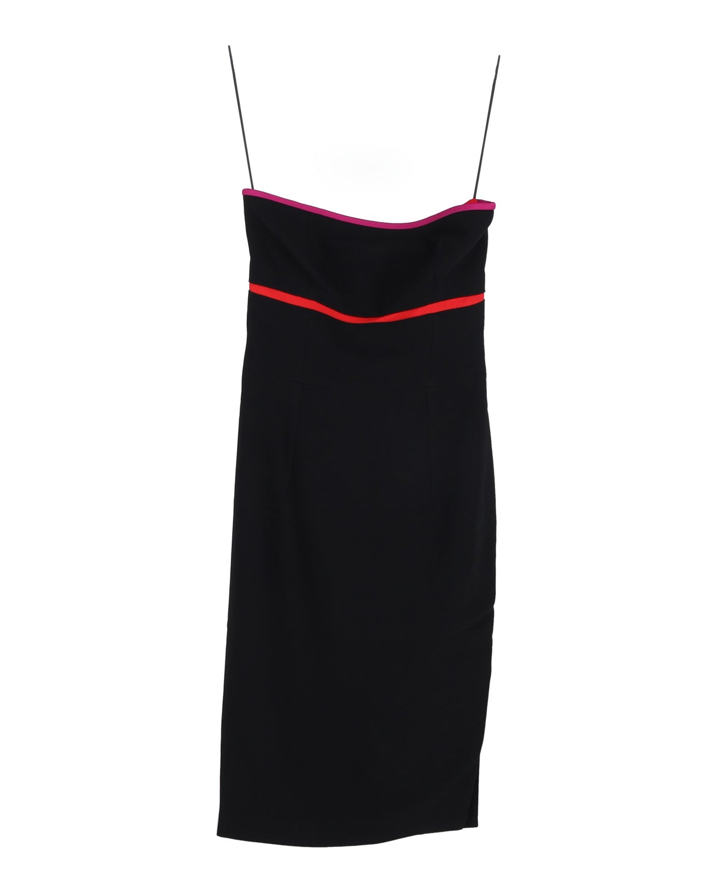 Trägerloses, knielanges Altuzarra-Kleid aus schwarzem Polyester
