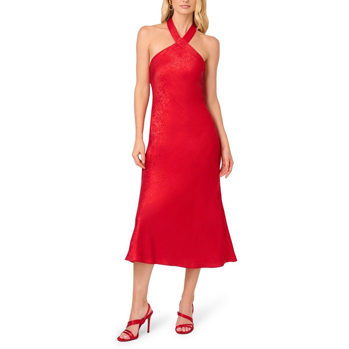 Kinder Metallic Satin Neckholder Kleid