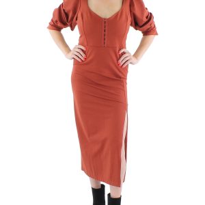 Damen seitliche Schlitz lange Maxikleid