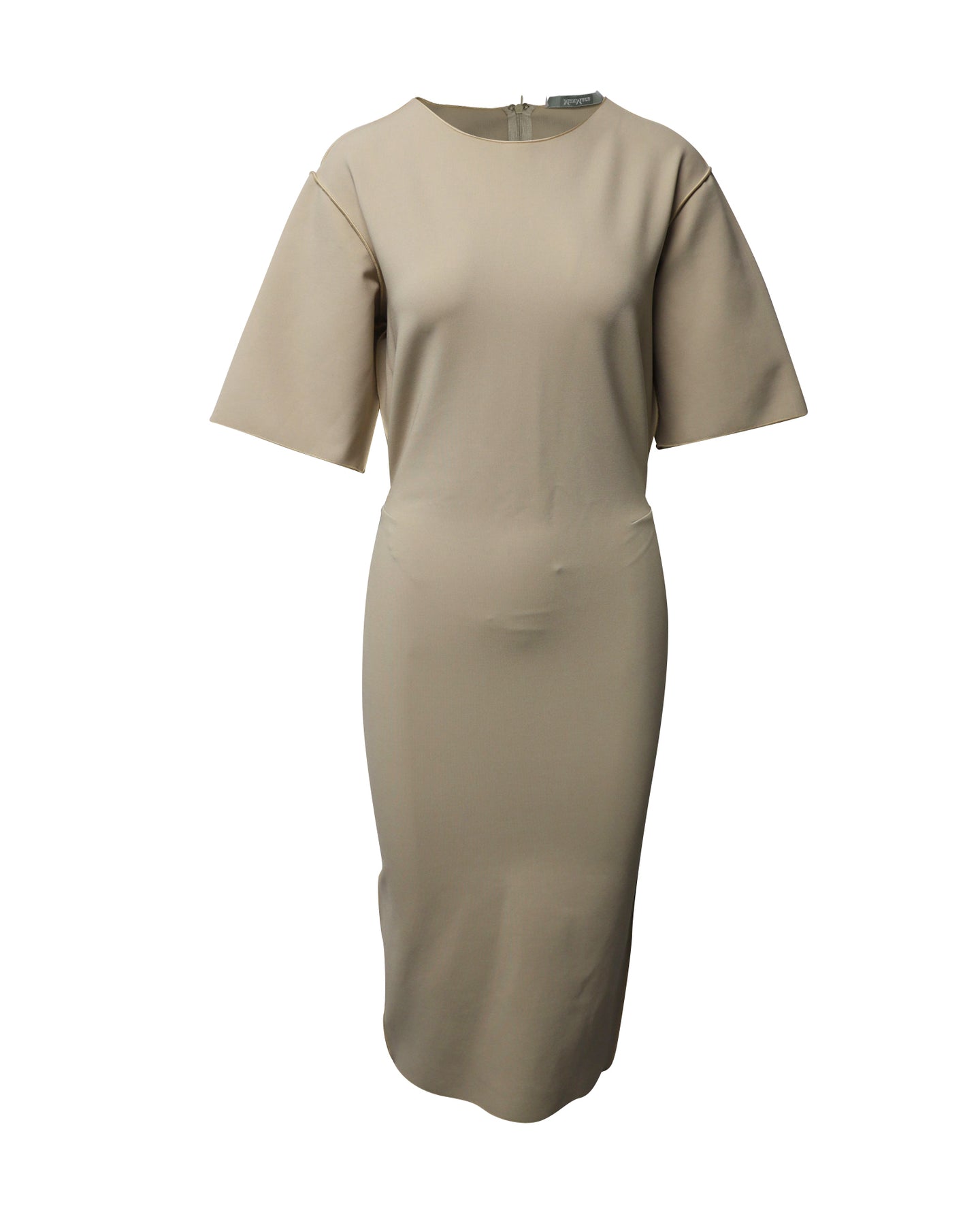 Maxmara Oversize Drop Ärmel Midi Mantelkleid in Nude Viskose