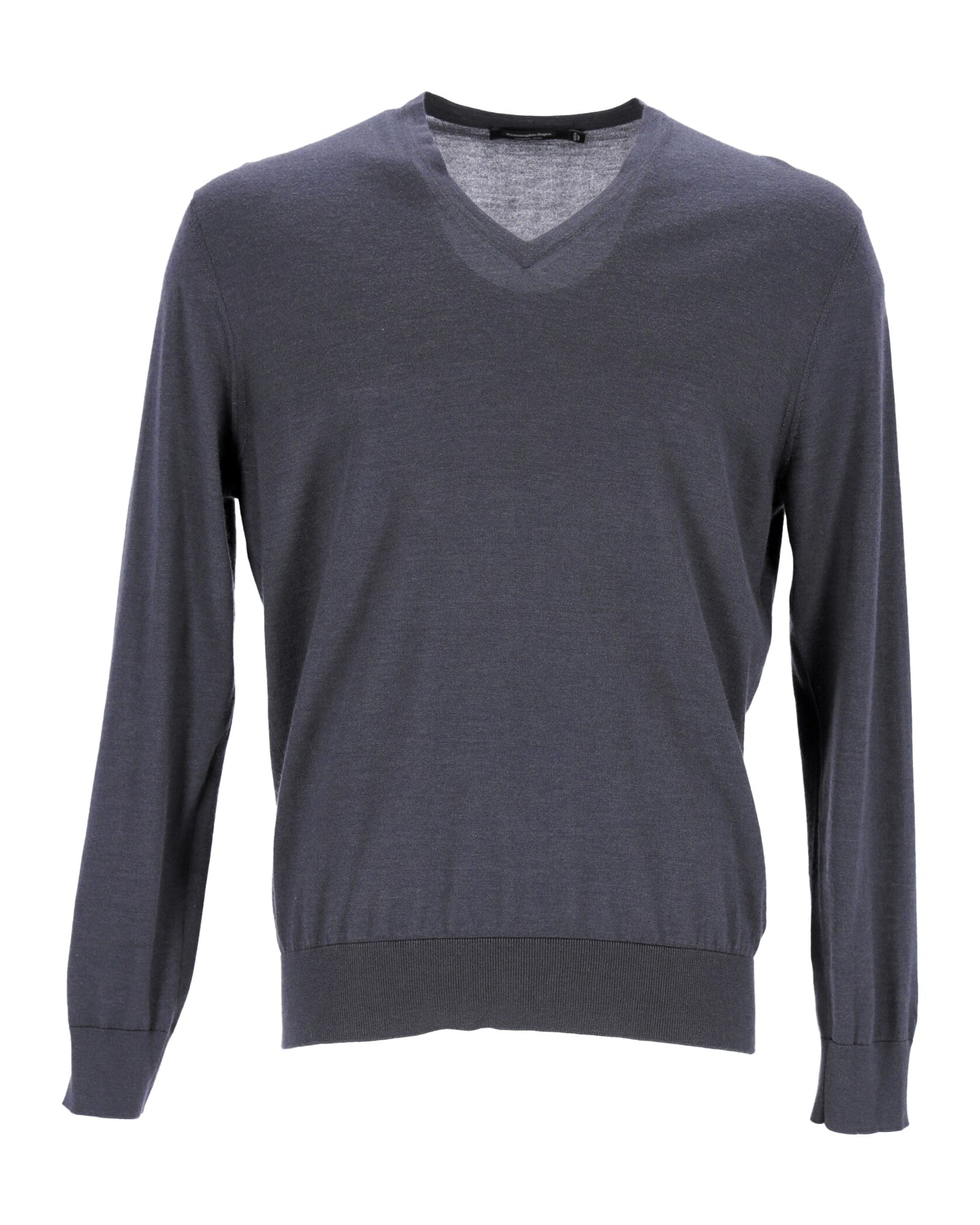 Ermenegildo Zegna Pullover mit V-Ausschnitt aus grauem Kaschmir