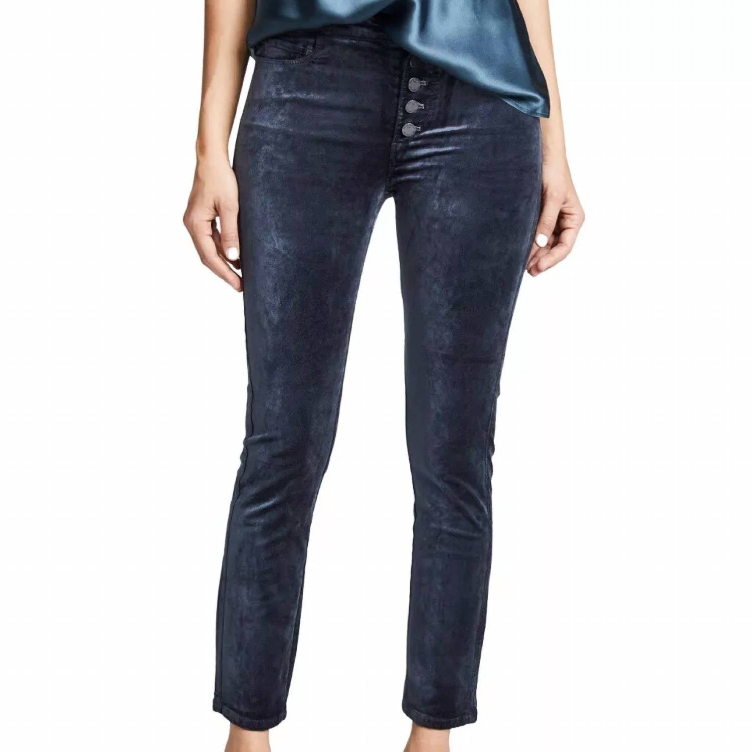 Hoxton Knöchel Peg Jean mit ausgestellten Knöpfen im Midnight Slate