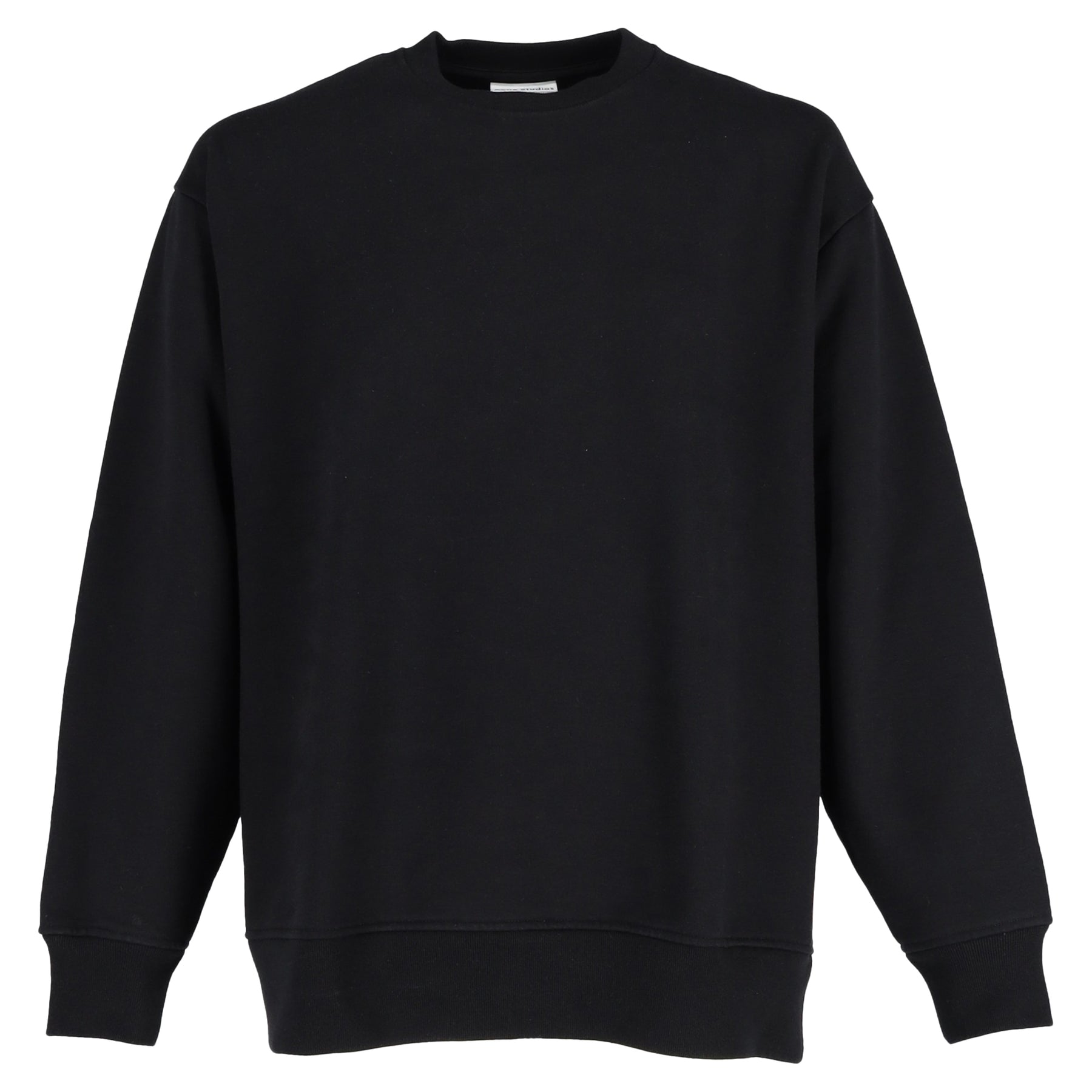 Acne Studios Sweatshirt mit Rundhalsausschnitt aus schwarzer Baumwolle