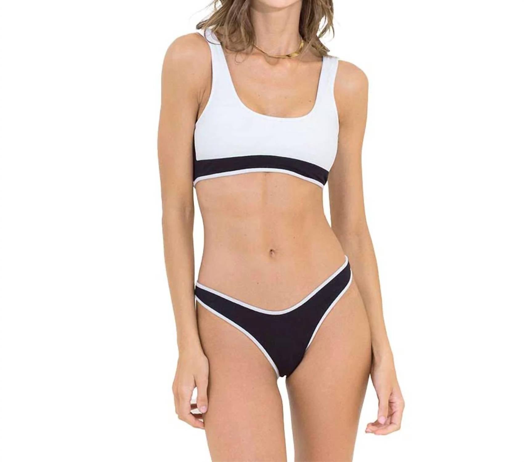 Schwarz Tulip Kiss Sporty Bralette Top in 1