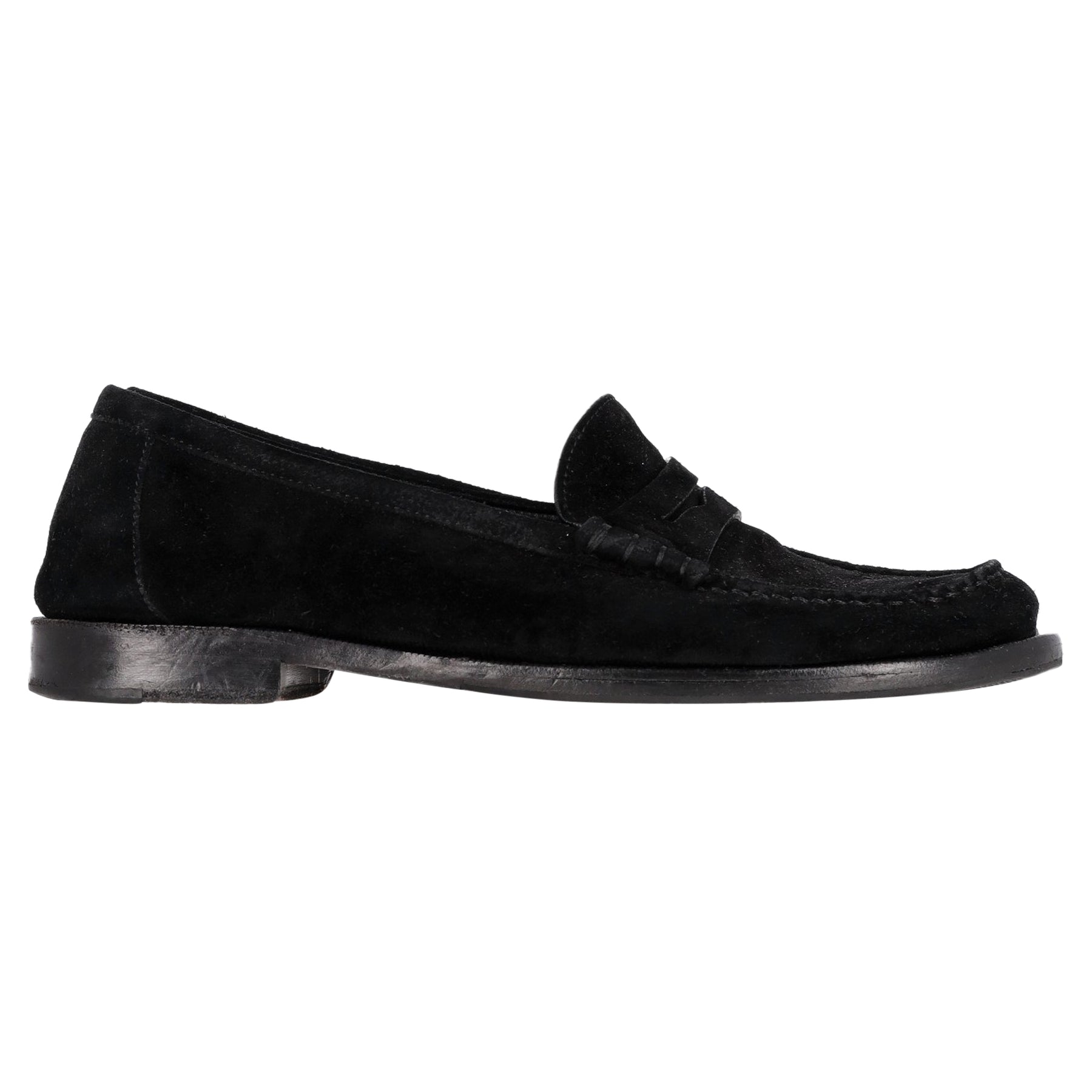 Saint Laurent Penny-Loafer aus schwarzem Wildleder