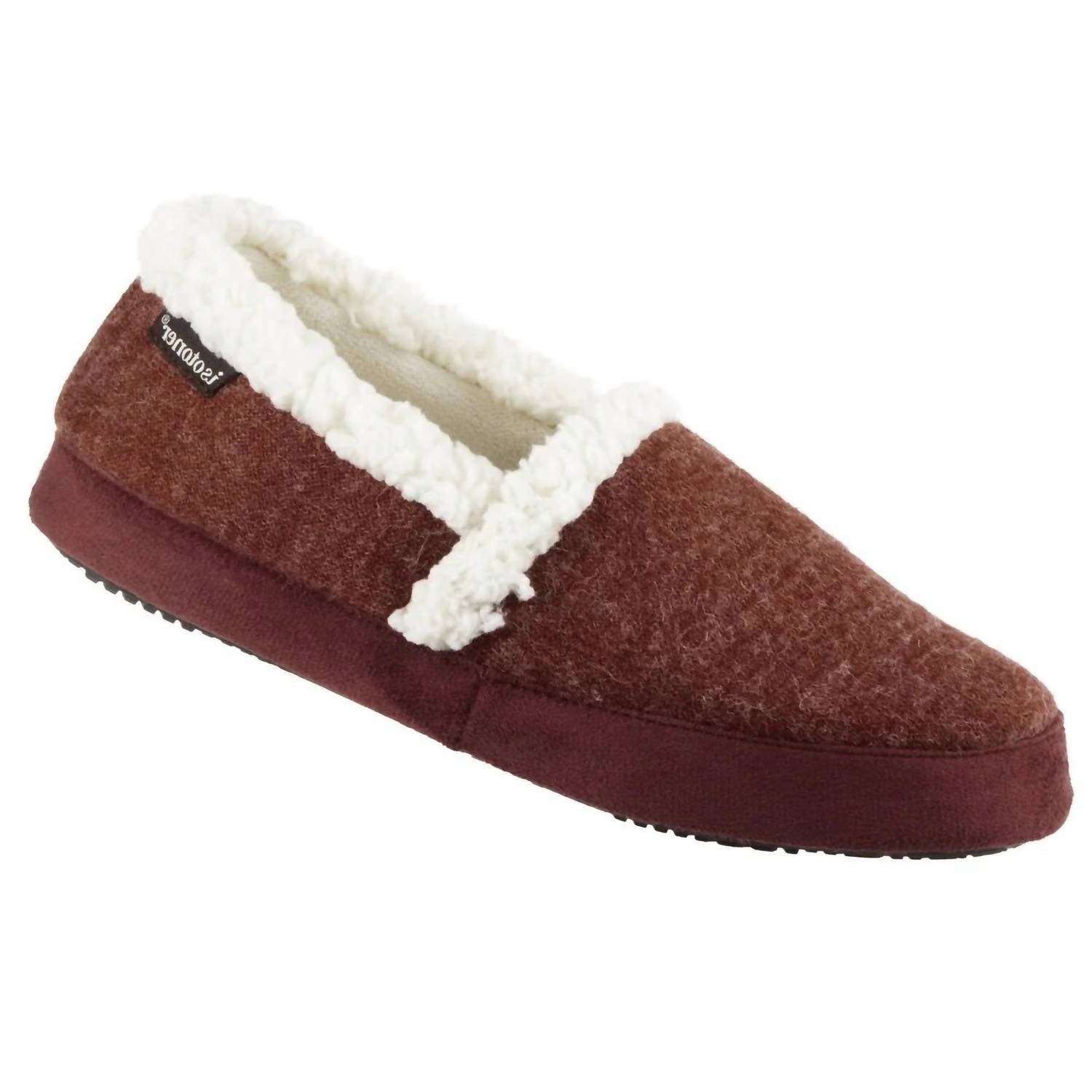 Microsuede Marisol geschlossen zurück Slipper in Chili