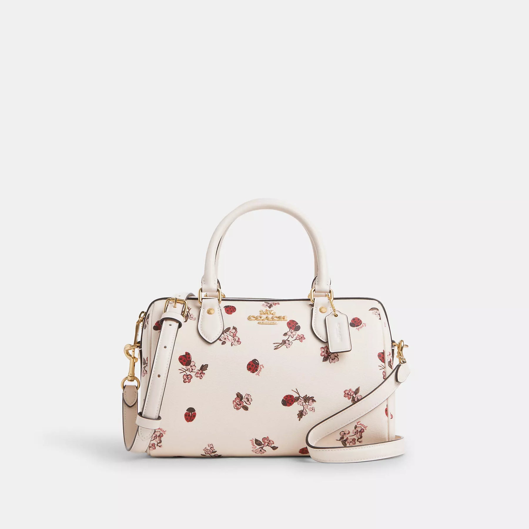 Coach Outlet Rowan Henkeltasche mit Marienkäfer Blumendruck