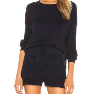 Bonfire Pullover mit Rippenmuster in Dunkelblau