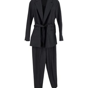 Theory Blazer und Hose aus charcoaler Wolle