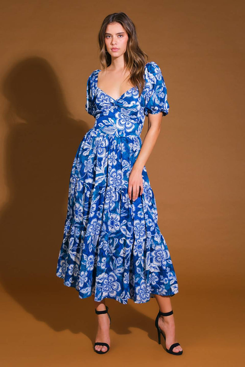 EXCEEDING ELEGANTE gewebt MIDI Kleid