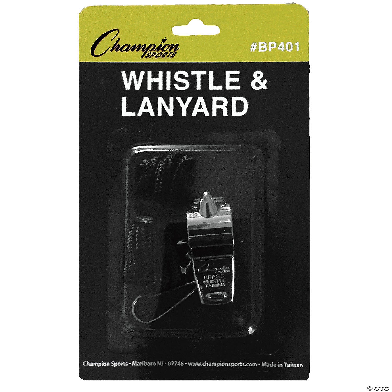 Champion Sports Metal Whistle & Lanyard – Packung mit 12 Stück