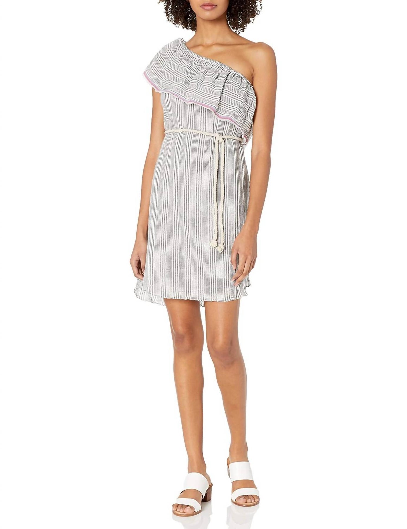 Agadir One Shoulder Kleid in Grau