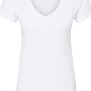 Tultex Damen schmale Passform Fein Jersey V-Ausschnitt T-Shirt
