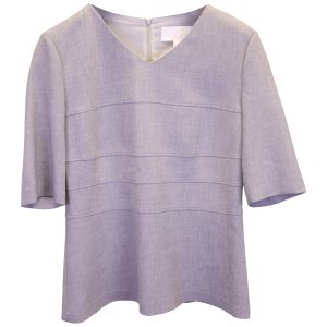 Hugo Boss V-Ausschnitt aus grauer Polyesterviskose 7748641751100