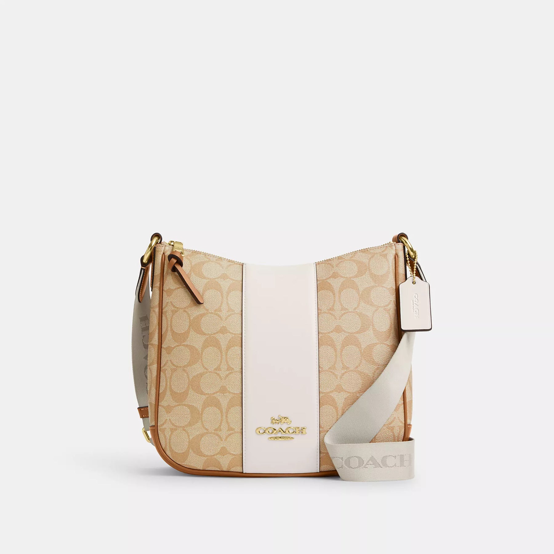 Coach Outlet Ellie Aktentasche in Signature Canvas mit Streifen
