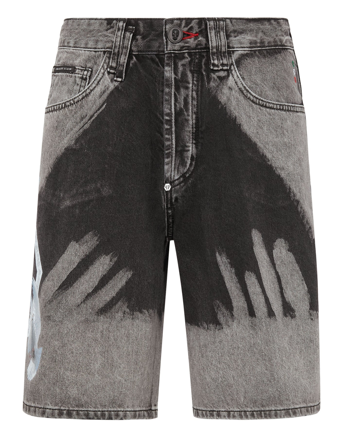 Jeans Capri Shorts gebleicht