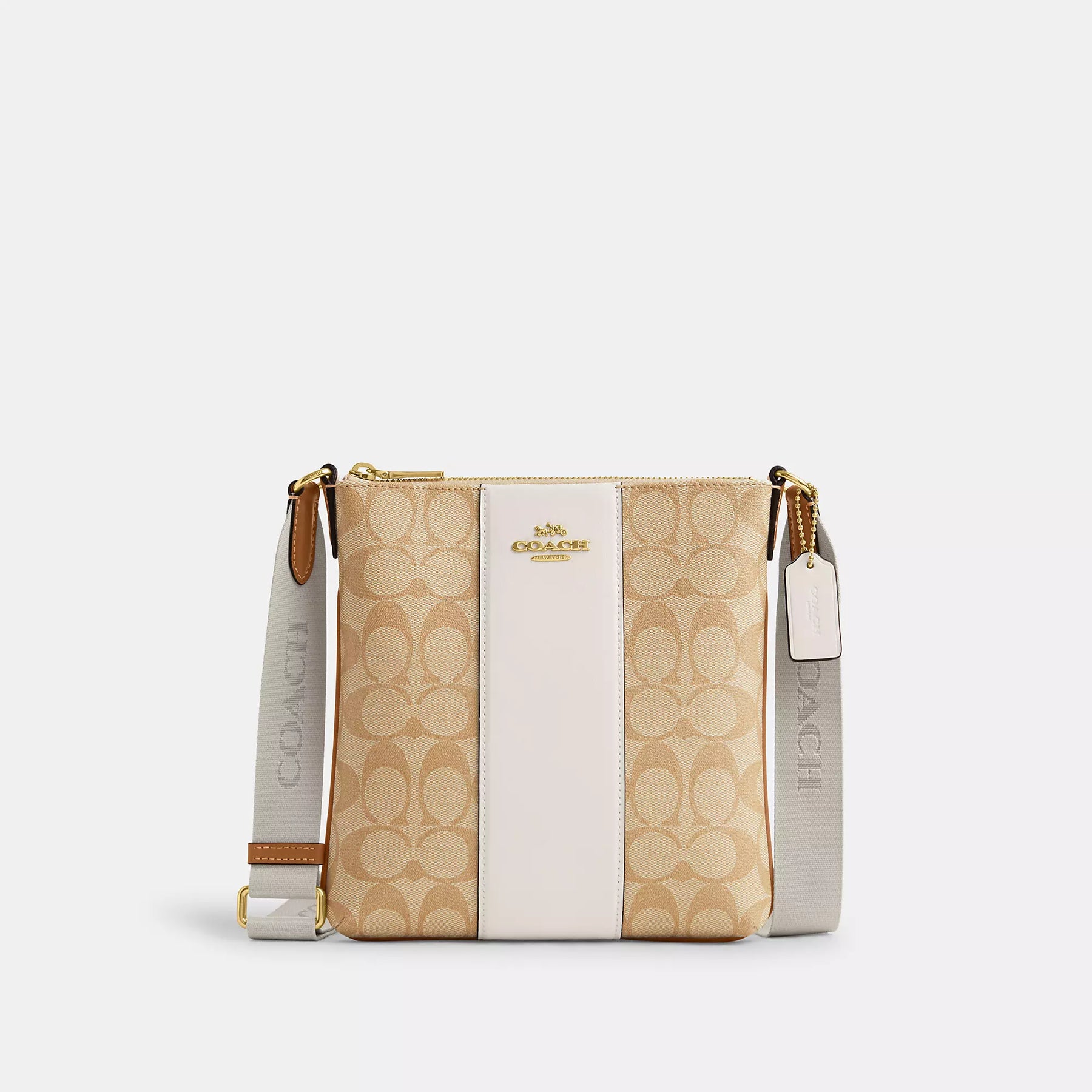 Coach Outlet Mini Rowan Aktentasche in Signature Canvas mit Streifen