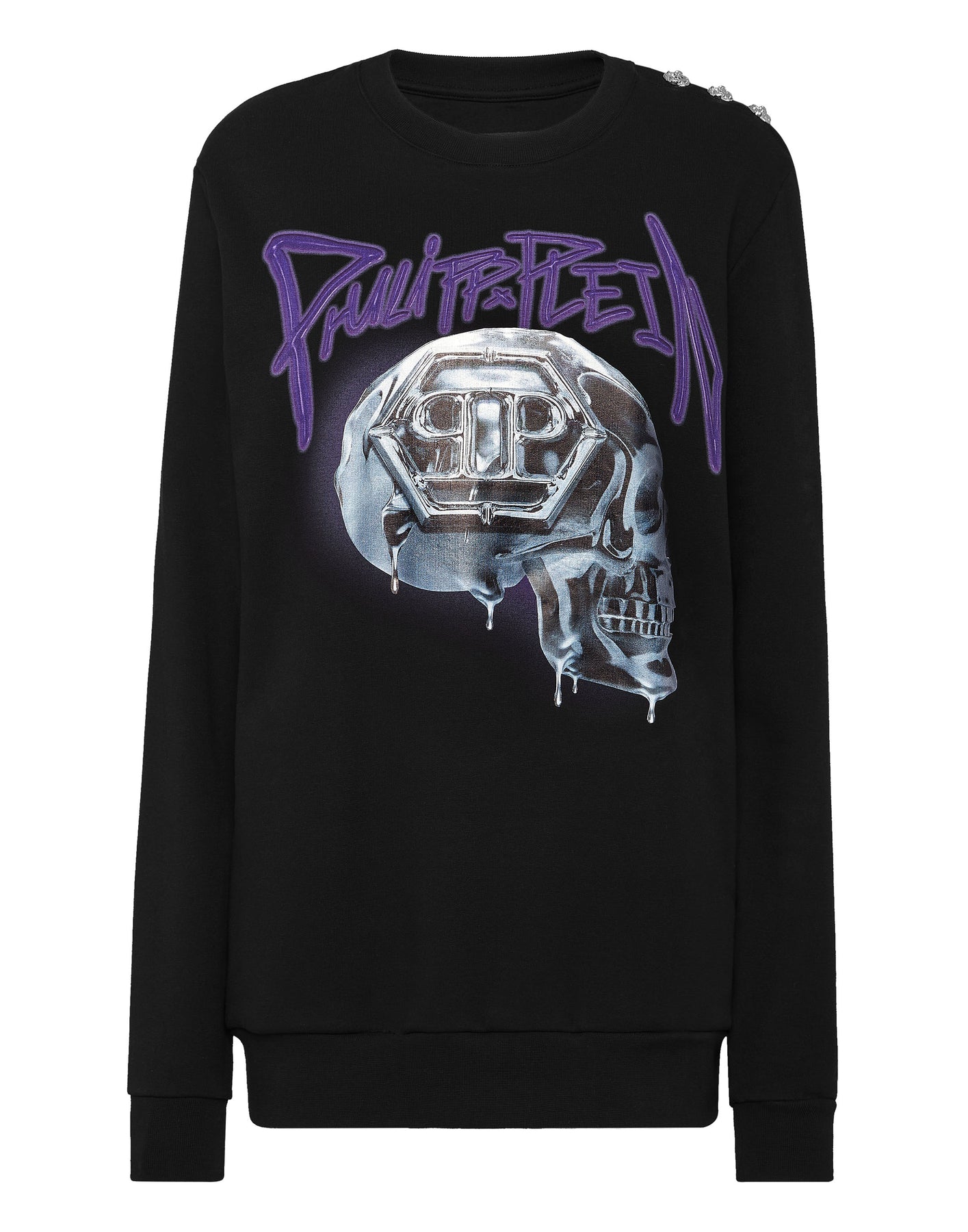 Sweatshirt mit Rundhalsausschnitt Oversize Skull