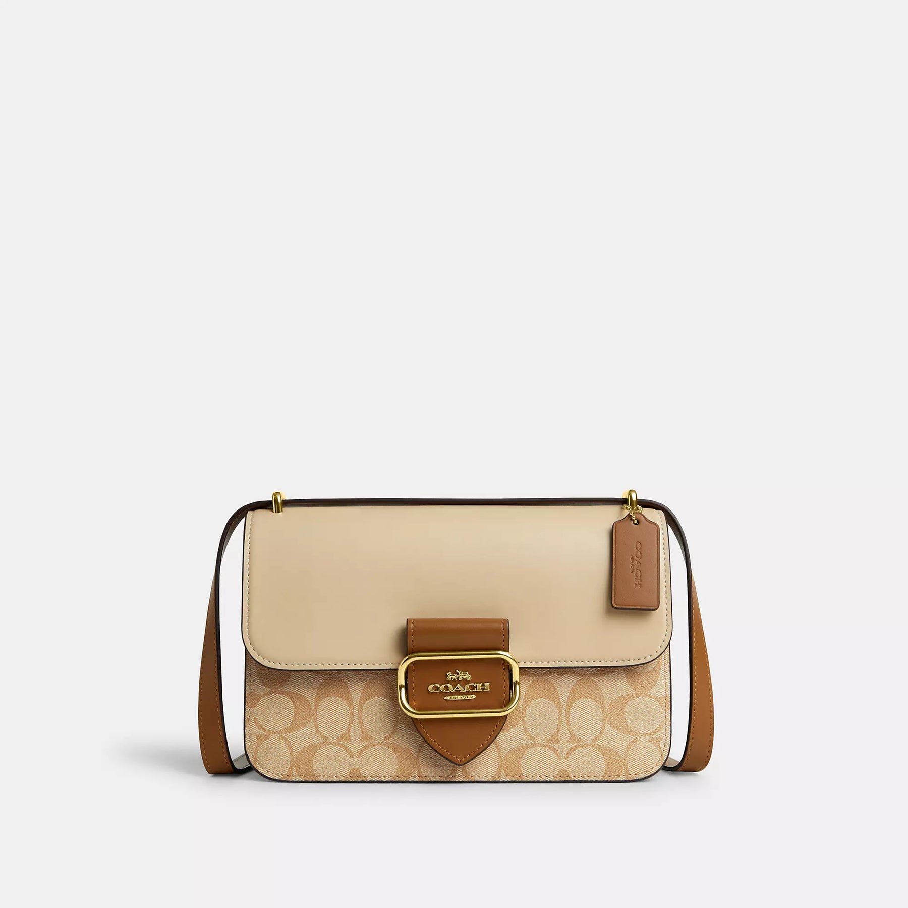 Coach Outlet Große Morgan quadratisch Crossbody in blockiert Signature Canvas