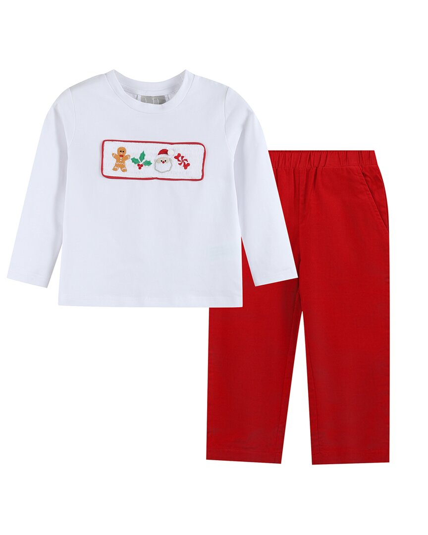 Lil Kaktus Weihnachten Smocked Hemd & Corduroy Hose Set
