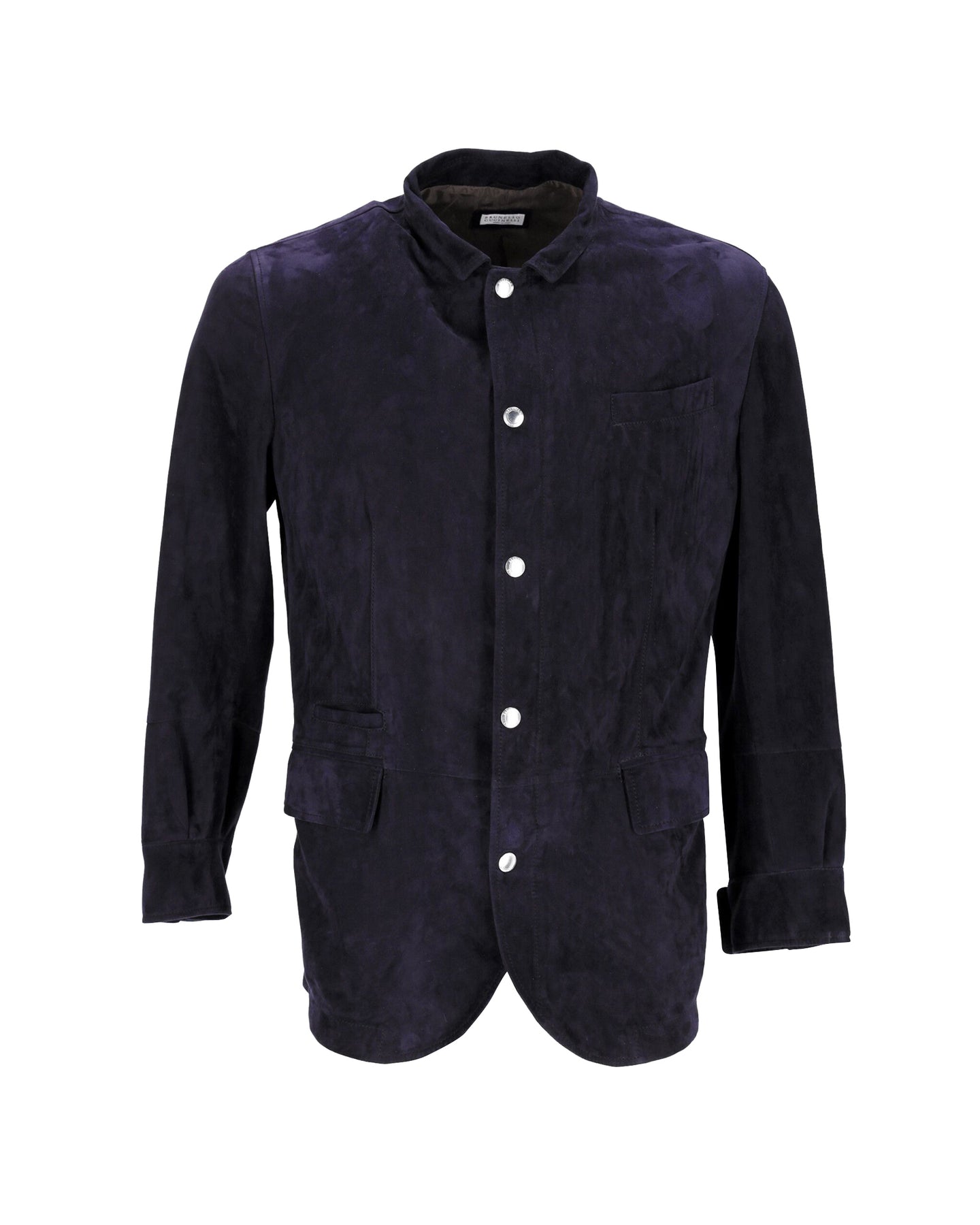 Brunello Cucinelli Jacke aus Wildleder in Marineblau