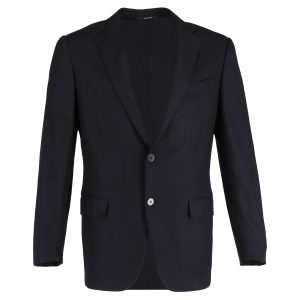 Ermenegildo Zegna 15 Mil Mil 15 Blazer aus schwarzer Wolle 7748632379452