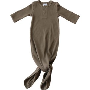 Cocoa Bio-Baumwolle gerippt Knoten Kleid