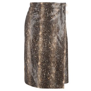 Ganni Schlangenmuster gewebter Midirock aus recyceltem Polyester
