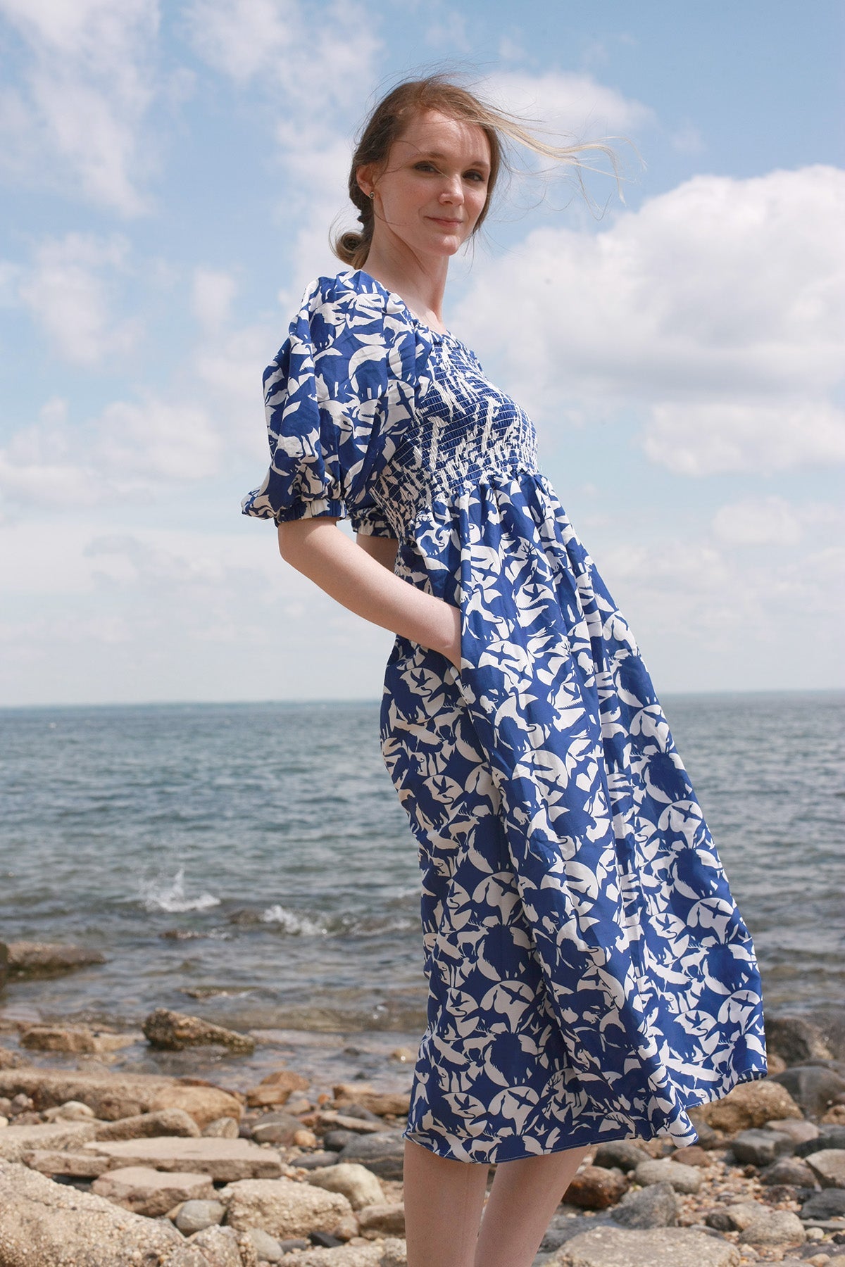 Animal World Seidenkleid aus Baumwolle