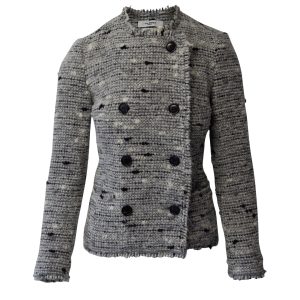 Isabel Marant Etoile doppelreisige Jacke aus grauem Acryl