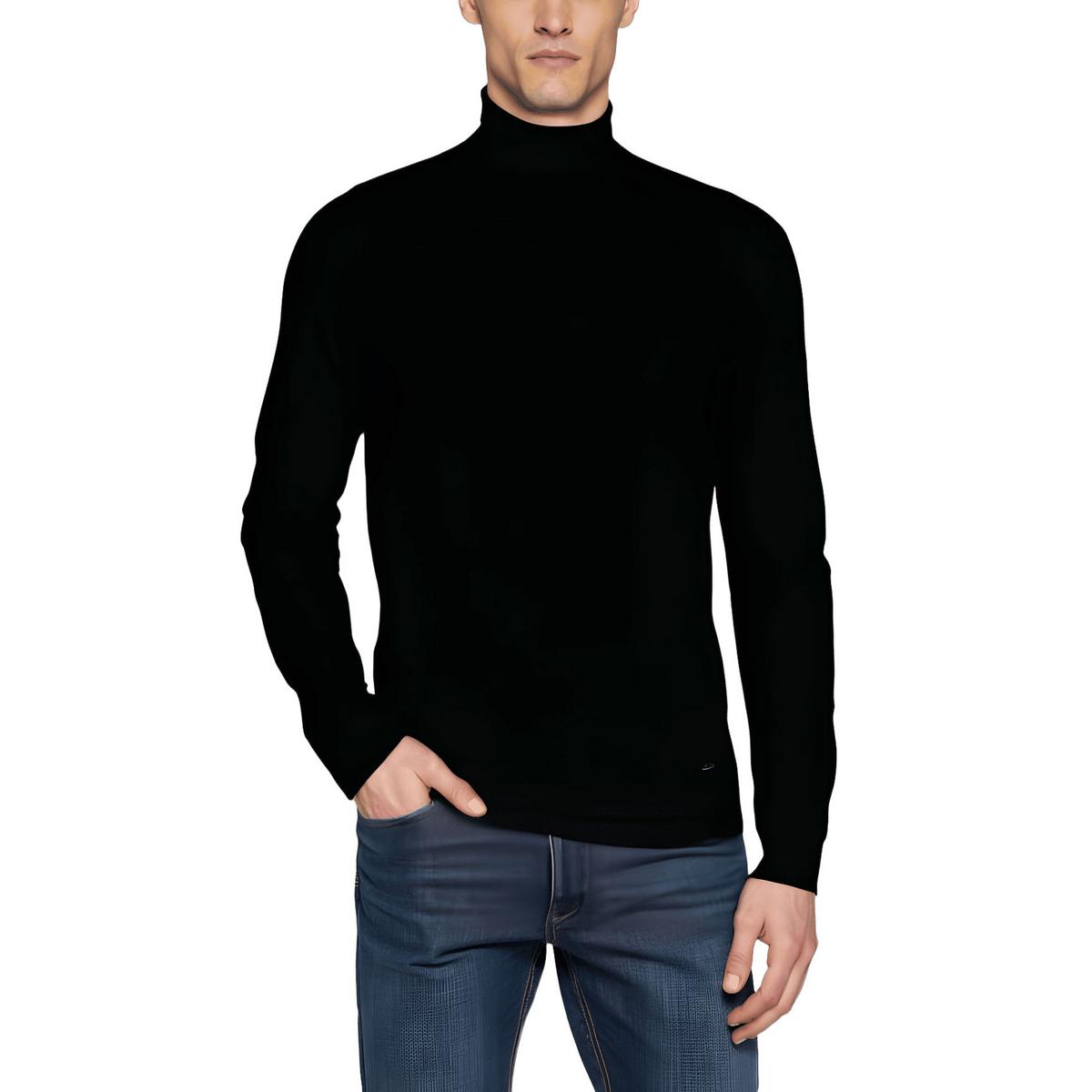 Büro gerippt Rollkragenpullover – Hemd