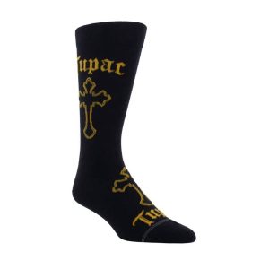 Herren Tupac Socken Geschenkbox in schwarz