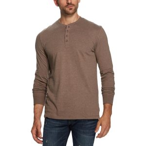 Langarm lässig henley Hemd