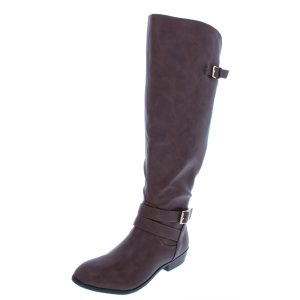 Carleigh Wide Calf Kunstleder Reitstiefel