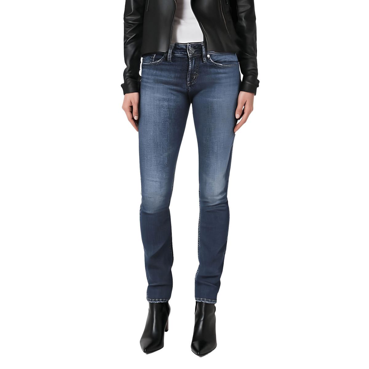Suki Denim Schwarze Jeans mit V-Ausschnitt