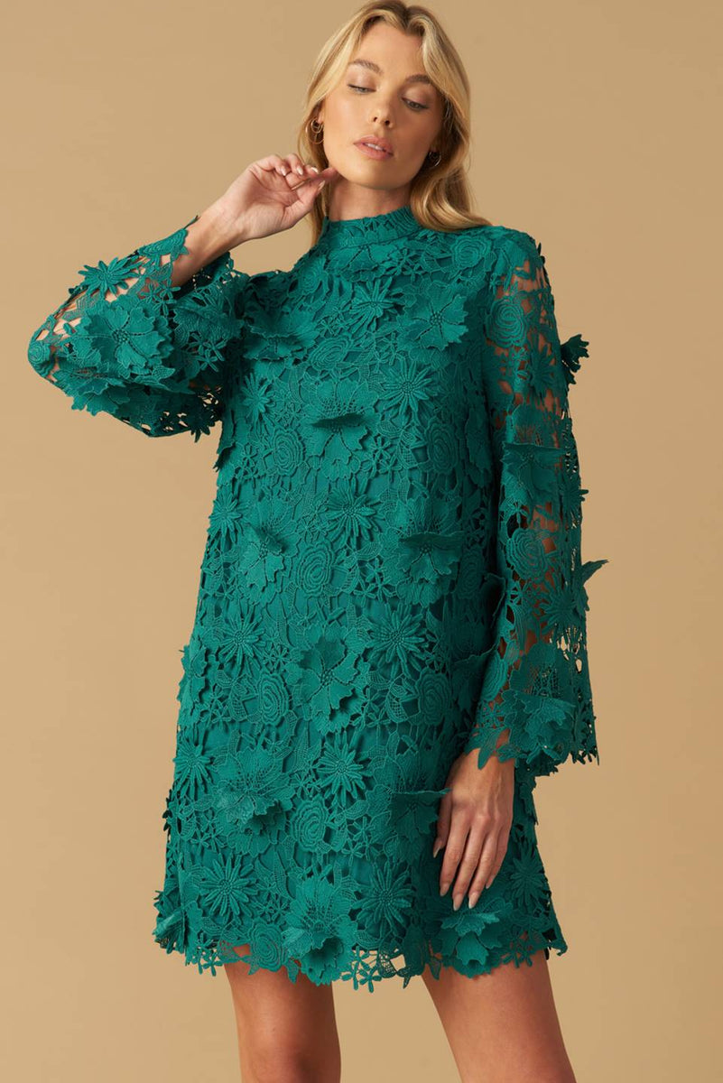 IM FLOW gewebt Spitze MINI Kleid