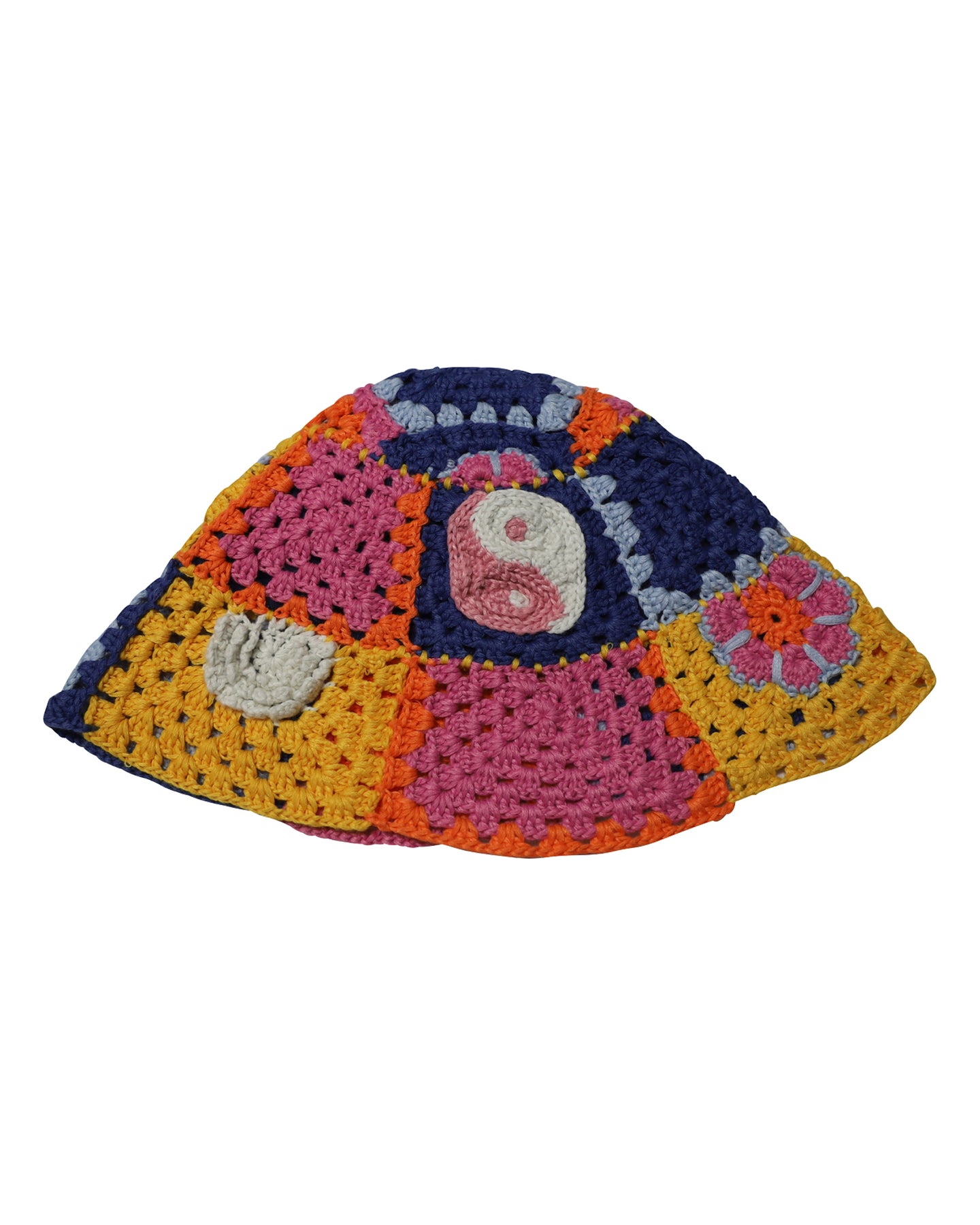 Staud mit Blumenmuster Häkelmütze aus mehrfarbigem Polyester
