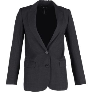 Isabel Marant Einreihiger Blazer aus schwarzer Wolle