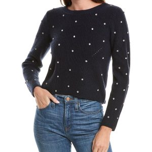 Elie Tahari V-Wrap Kaschmir Pullover