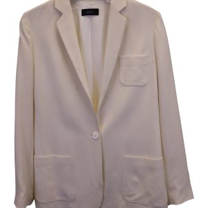 Joseph Einreihige Blazer aus Elfenbein-Seide 7748639621180