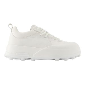 Sneaker Jil Sander Leder – Porzellan Weiß