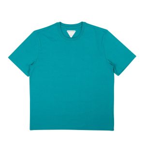 Neu mit Etikett: BOTTEGA VENETA Blue Sunrise Baumwolle Kurzarm-T-Shirt