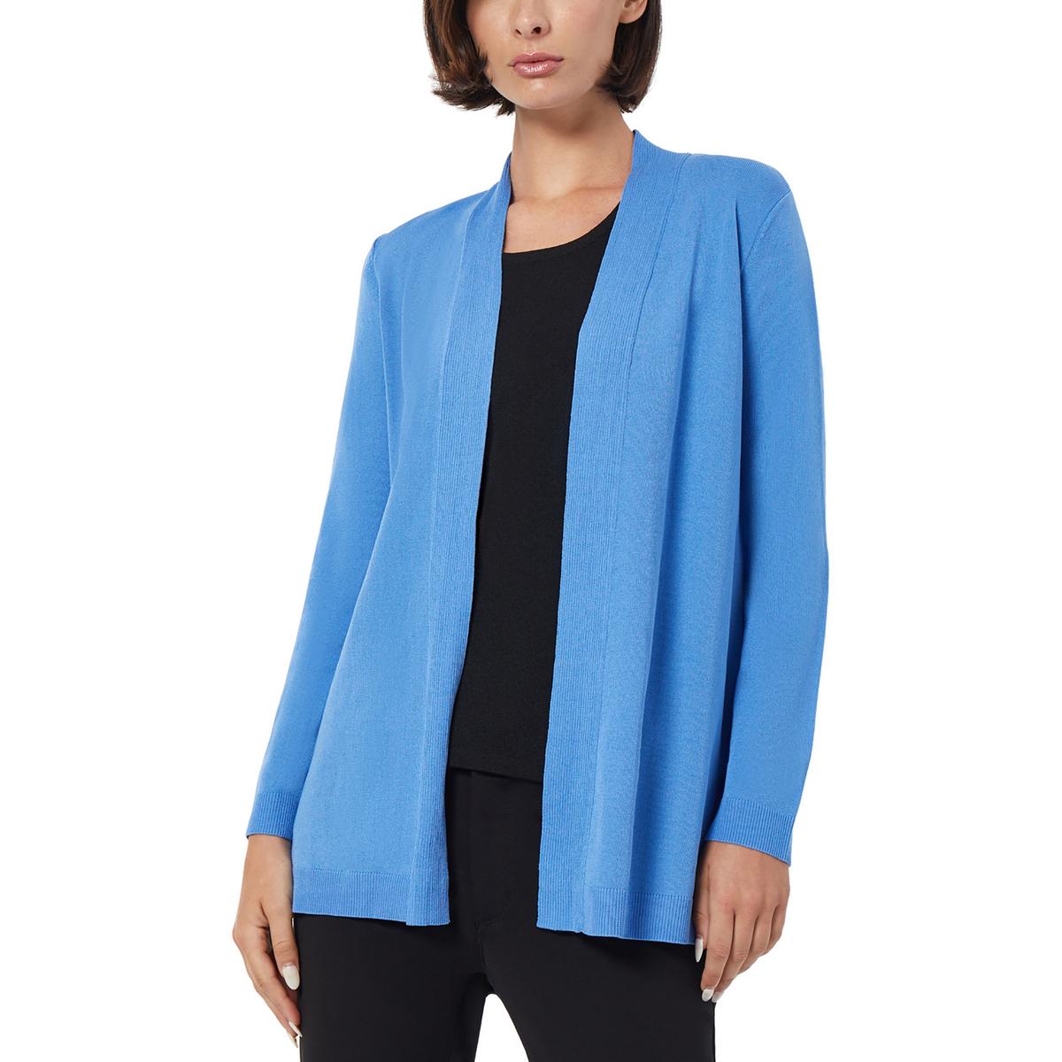 Petites offener vorderer gerippter Strickjacke Pullover