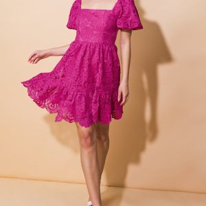 NEVER BE THE SAME gewebtes Minikleid